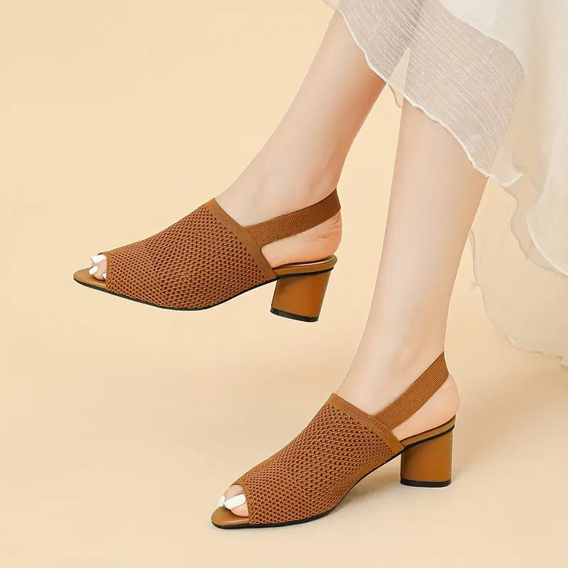 Breathable mesh open-toe thick-soled sandals